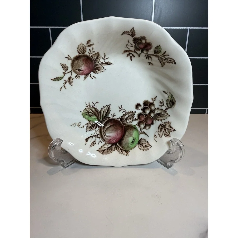 Set of 2 Vintage Johnson Bros Harvest Time Fruit 6.5